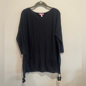 Lilly Pulitzer Sweater Pullover Elba
Tunic Tassel Navy Blue Knit size M